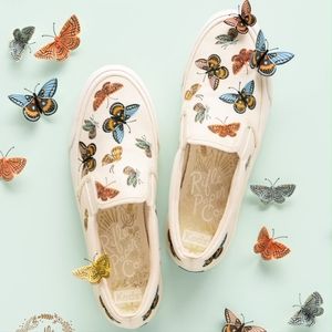 Keds Women's Butterfly Print Slip-On Shoes - Cream